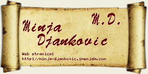 Minja Đanković vizit kartica